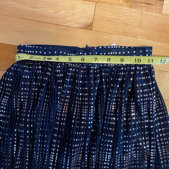 Anthro Sabina Musayev Cassia Shine Midi Skirt Pleated Metallic - Picture 9 of 10